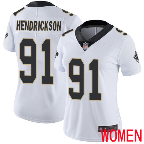 New Orleans Saints Limited White Women Trey Hendrickson Road Jersey NFL Football #91 Vapor Untouchable Jersey